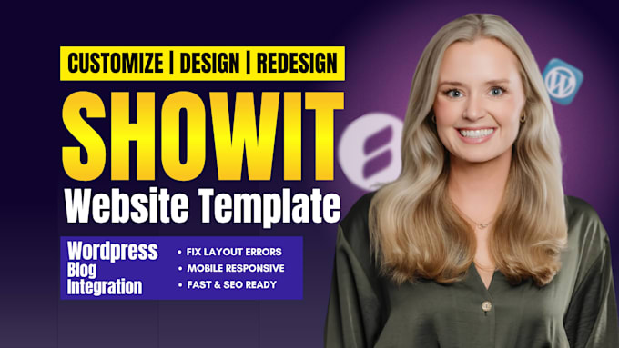 customize showit website design, showit website template design and redesign