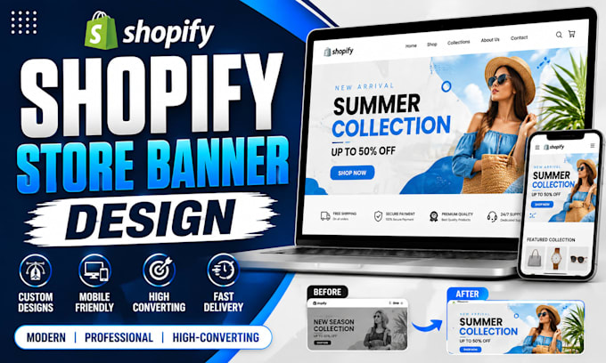 create high converting shopify store banner designs