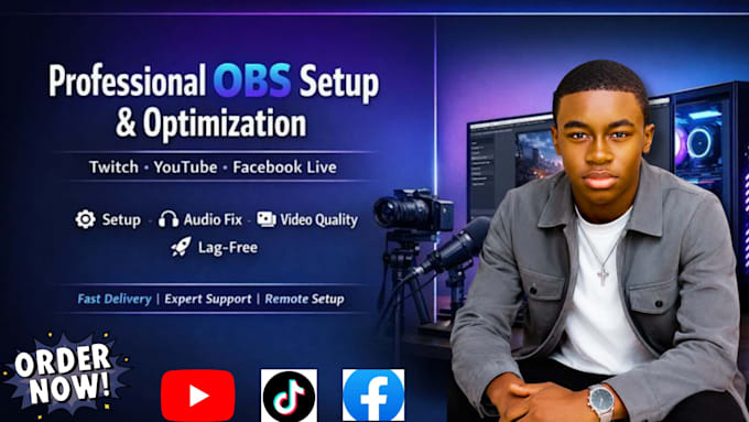 professional obs setup and optimization for twitch, youtube, kick, tiktok