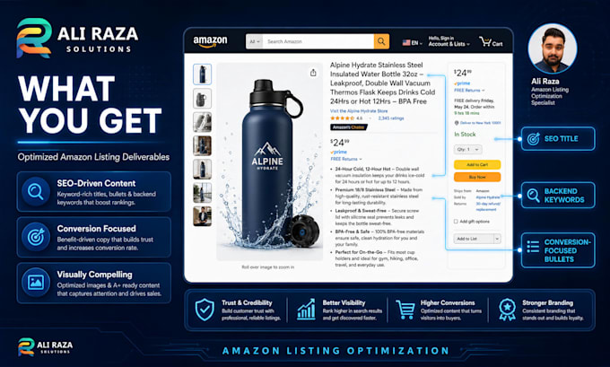 optimize amazon and walmart listings for SEO and conversions