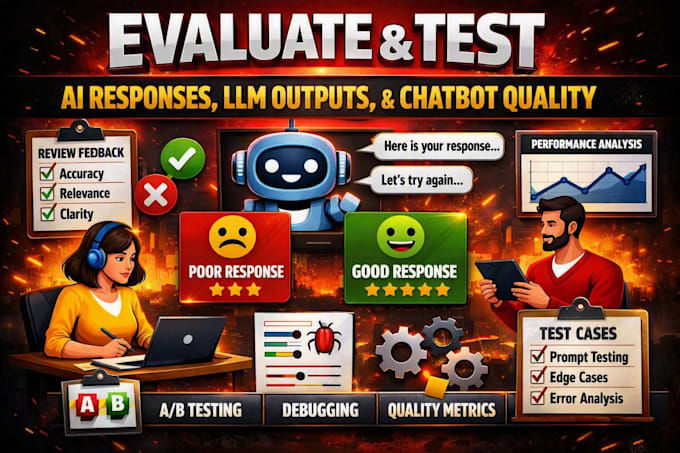 evaluate and test ai responses, llm outputs, and chatbot quality