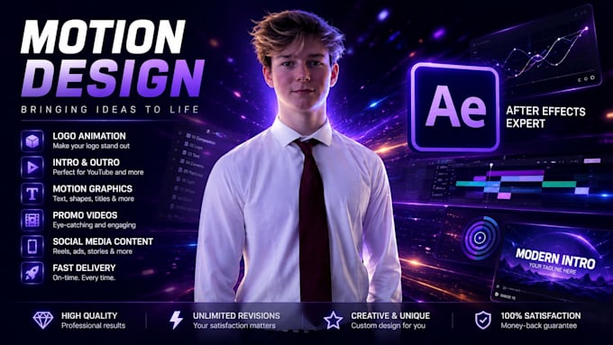 create custom motion graphics and animations