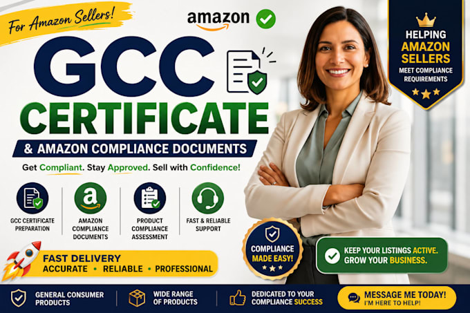 prepare gcc certificate CPC certificate and amazon compliance documents