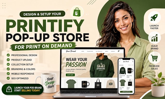 design printify popup store, setup your printify popup store for print on demand
