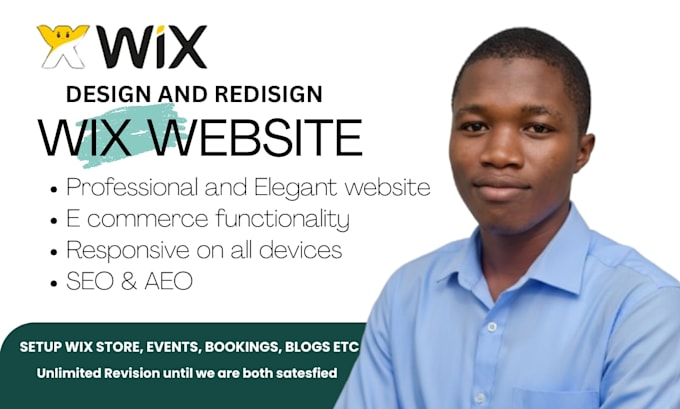 design wix website, wix website redesign or wix online store