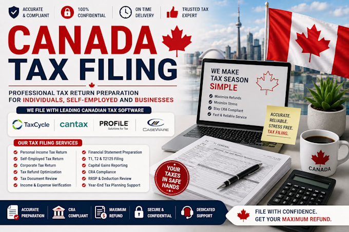 file your canada tax return using taxcycle, cantax, profile and caseware