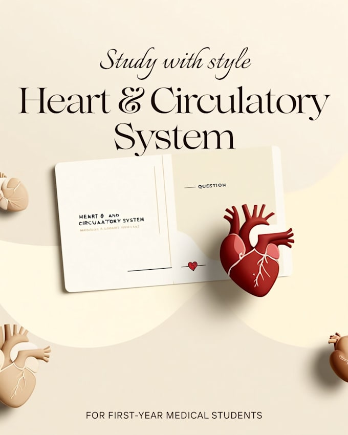 design aesthetic medical flashcards, study notes and edu