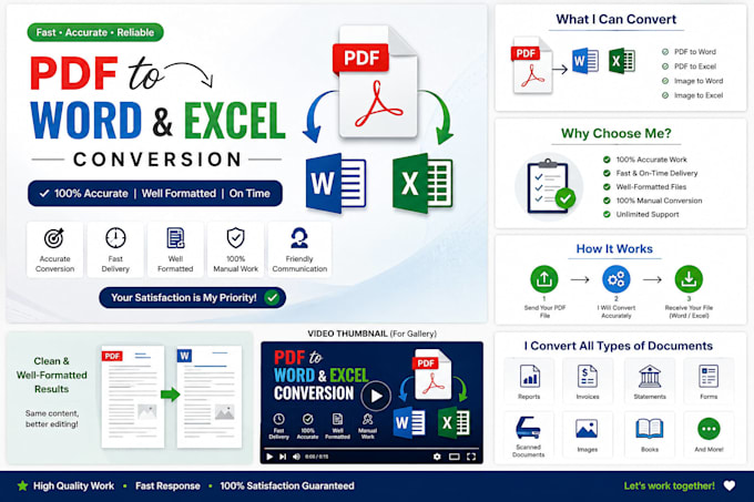 convert PDF to word or excel accurately