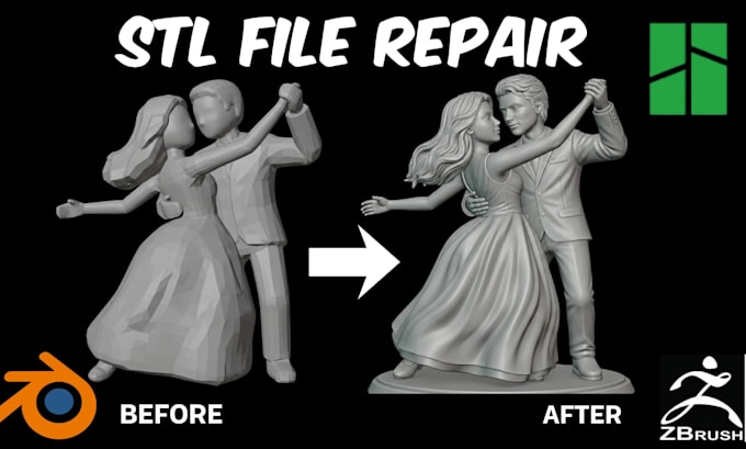 repair broken stl files edit obj files fix mesh 3d scan cleanup for 3d printing
