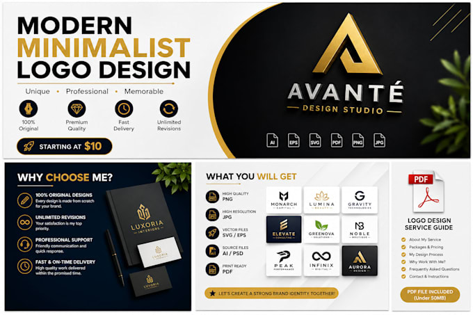 a modern minimalist logo for your brand