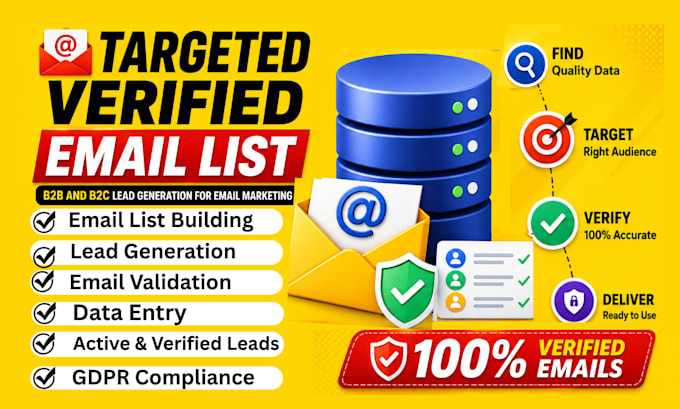 provide targeted verified email list for email marketing