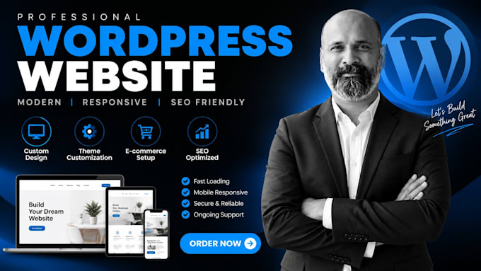 build wordpress website, custom or page builder website