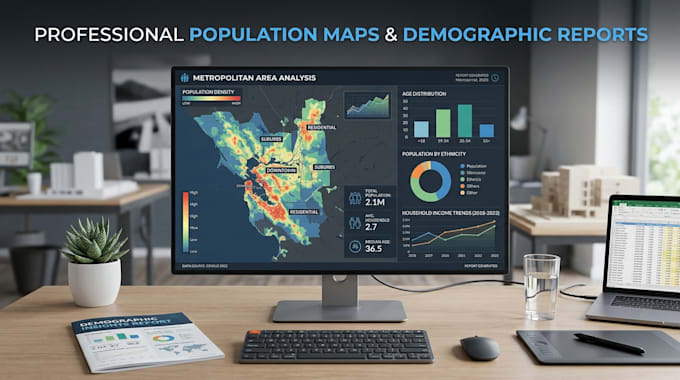 design population infographic maps and demographic reports