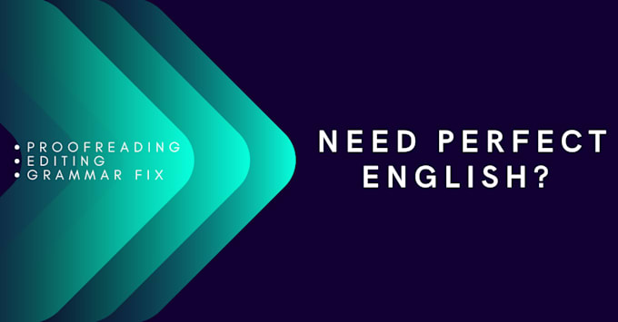 proofread and edit english