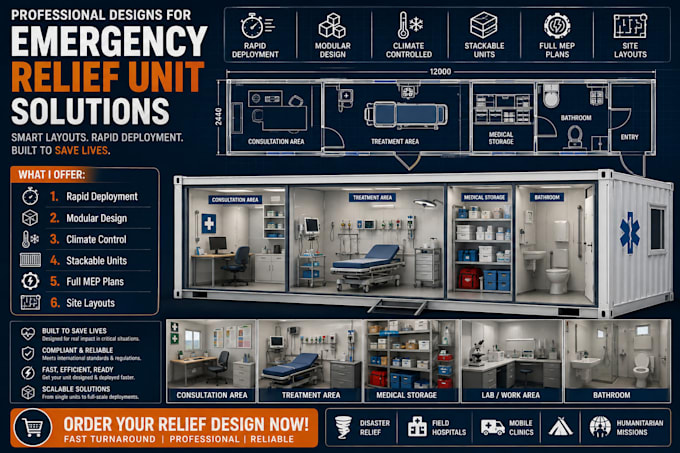 design disaster relief and emergency housing containers