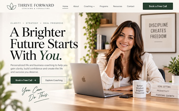 build squarespace coaching website life coach website business platform website