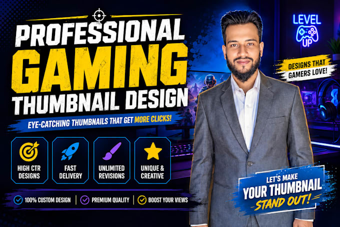design professional gaming thumbnails