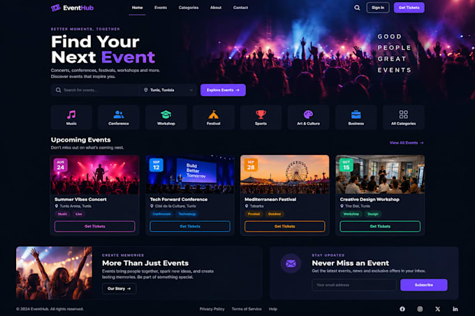 do an event website