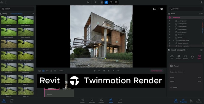 create 3d model in revit,sketchup and render with twinmotion