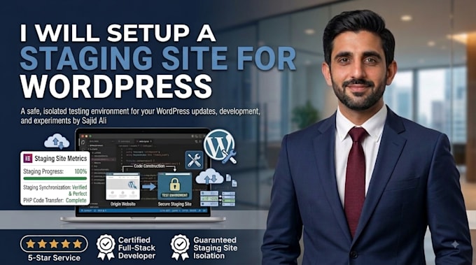 do staging site setup for testing and development