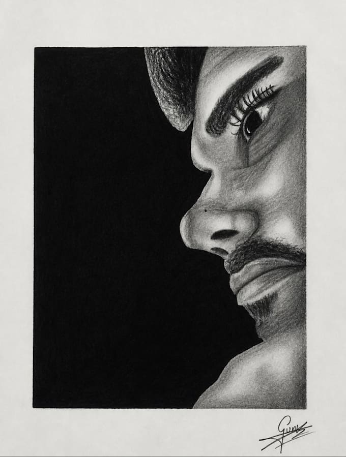 create a custom dark aesthetic pencil sketch