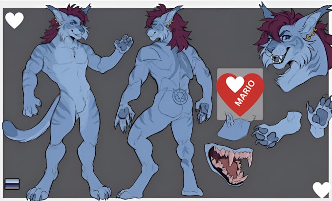 furry reference sheet fursona character design anthro ref sheet character design