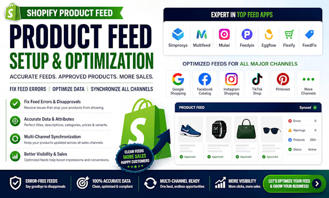 shopify product feeds simprosys multifeed mulwi feedyio eggflow flexify feedfix