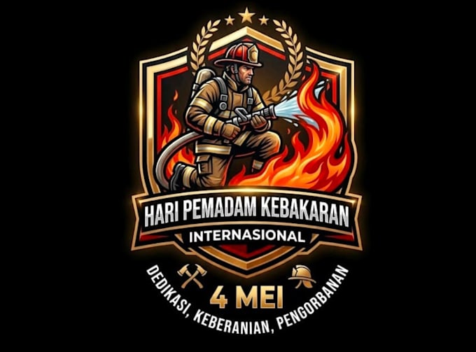 create firefighter mascot logo design with 1 day delivery