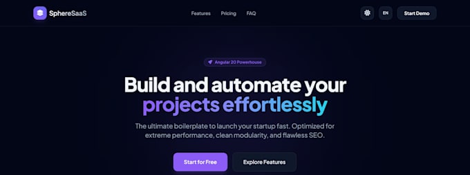 build a bilingual angular 20 saas landing page template