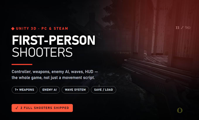 develop a fps game in unity 3d for pc and steam