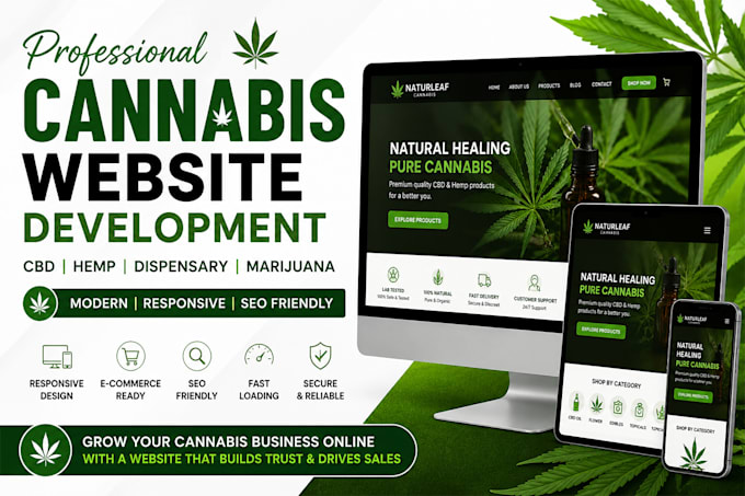 build a cannabis website cbd store for your weed business