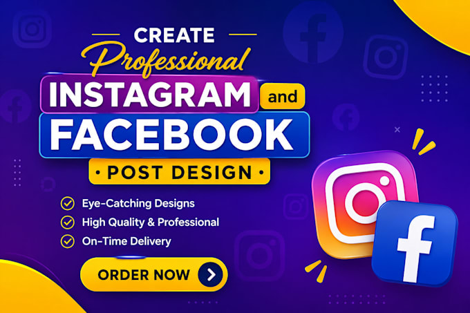 create professional instagram and facebook post designs