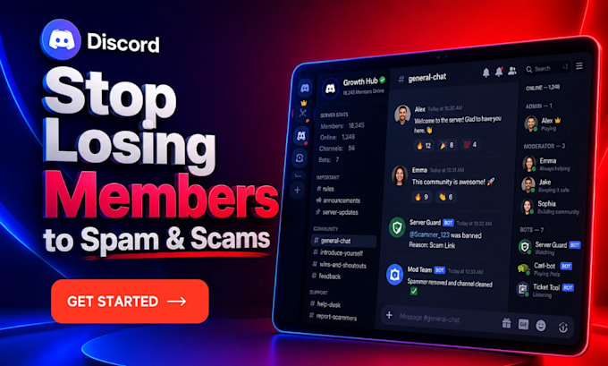 be your discord community manager discord server moderator discord admin, mod