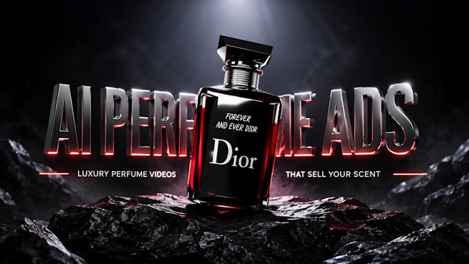 create high end perfume bottle animation, ai perfume video