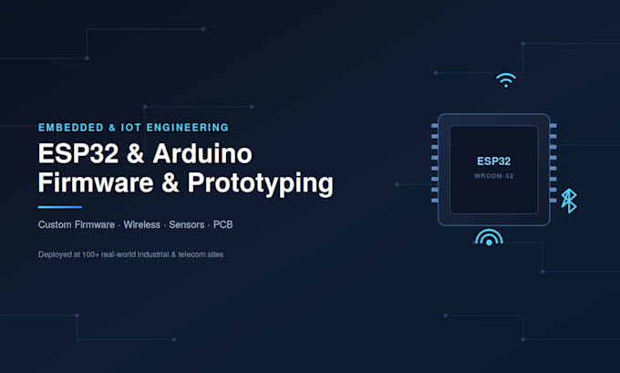 develop arduino esp32 firmware and pcb prototypes