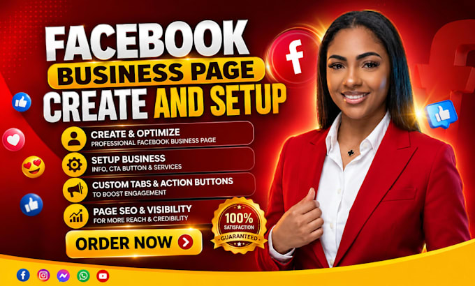 do facebook page create and setup and business page