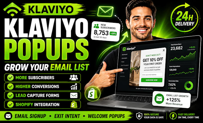 create klaviyo popup forms and email signup forms for shopify