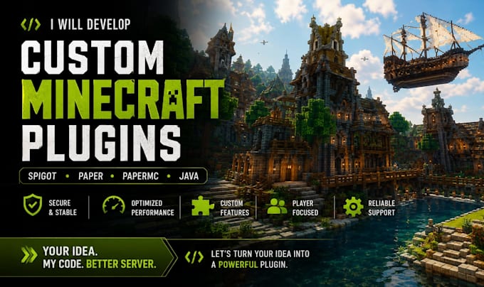 build develop and customize minecraft plugin server mods spigot and papermc java