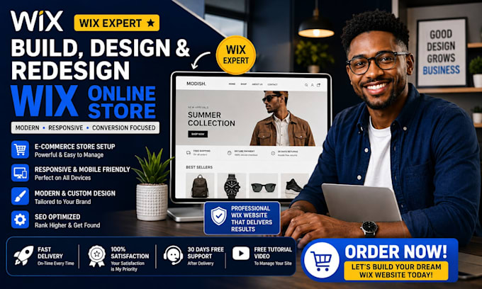 build wix website design redesign wix online store ecommerce store as wix expert