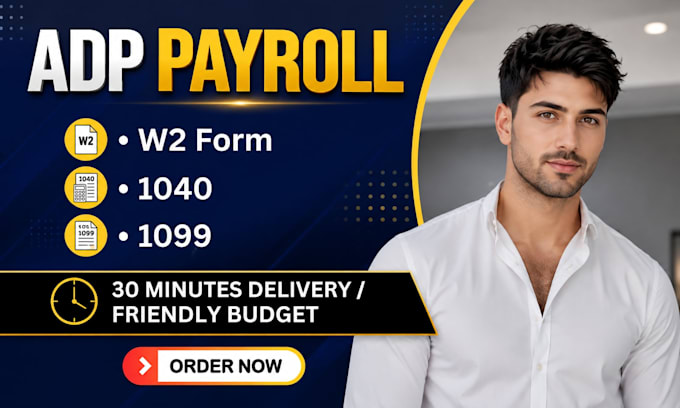 do adp payroll , stubs , paycheck , w2, 1099 and 1040