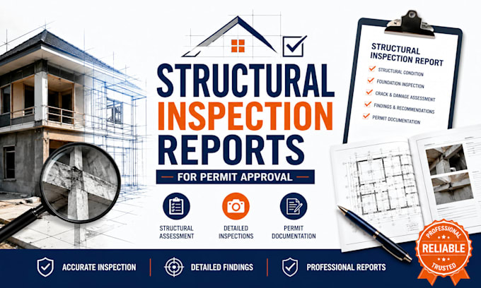write structural inspection reports for permit approval