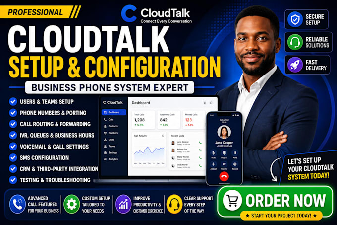 set up and configure cloudtalk business phone system