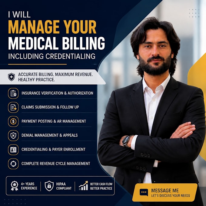 provide medical billing, rcm including credentialing services specialist