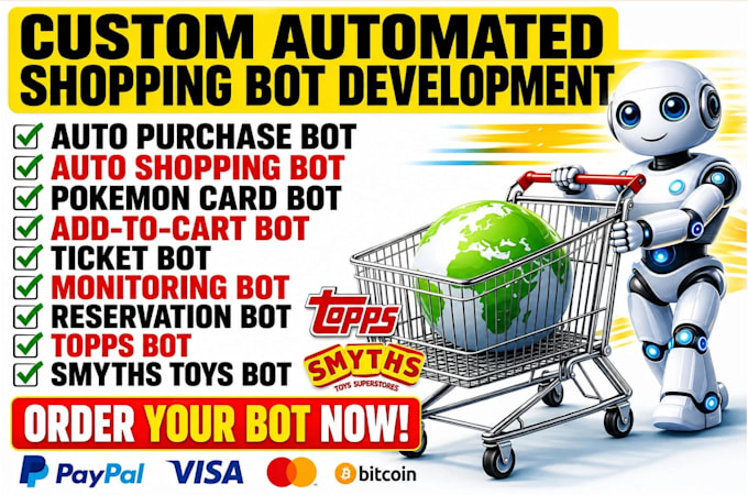 do auto purchase bot, target bot, checkout bot, pokemon bot, buying bot, amazon