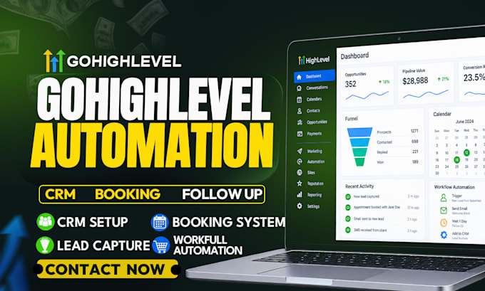 build gohighlevel automation crm automation workflow and booking appointment