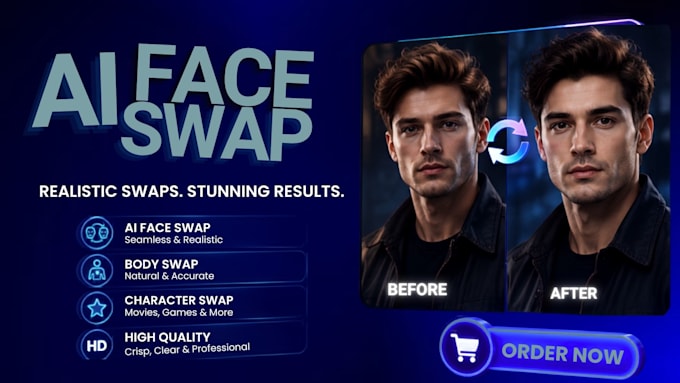 do realistic videos face swap head swap face replacement image editing for you