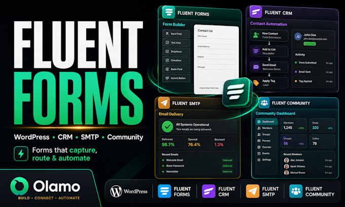 fluent forms wordpress form fluent crm fluent smtp fluent community
