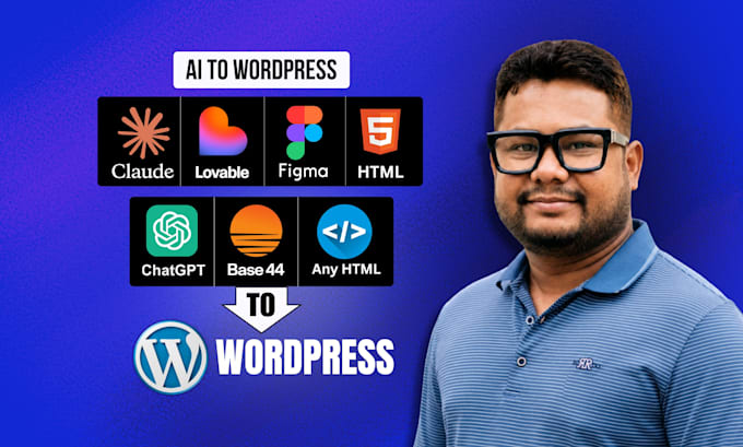 convert claude, figma, ai design, lovable, or html to wordpress website