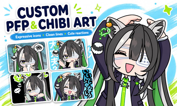 draw your character as a cute pfp or chibi sticker