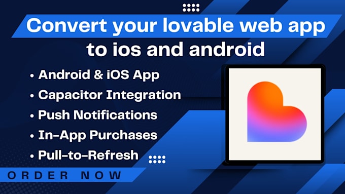convert base44 replit  bolt lovable supabase  website to ios and android app